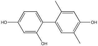 2',5'-Dimethyl-1,1'-biphenyl-2,4,4'-triol Struktur