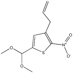 5-Nitro-4-(2-propenyl)thiophene-2-carbaldehyde dimethyl acetal Struktur