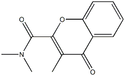 3-Methyl-2-[(dimethylamino)carbonyl]-4H-1-benzopyran-4-one Struktur