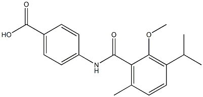 p-(3-Isopropyl-2-methoxy-6-methylbenzoylamino)benzoic acid Struktur