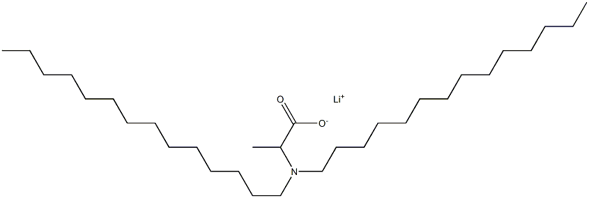 2-(Ditetradecylamino)propanoic acid lithium salt Struktur