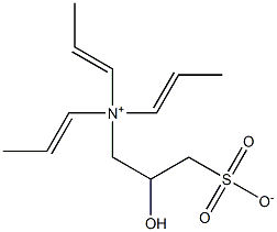 N,N,N-Tri(1-propenyl)-2-hydroxy-3-sulfonato-1-propanaminium Struktur