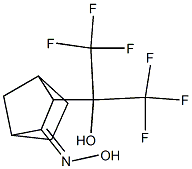 3-[2,2,2-Trifluoro-1-hydroxy-1-(trifluoromethyl)ethyl]-2-norbornanone oxime Struktur