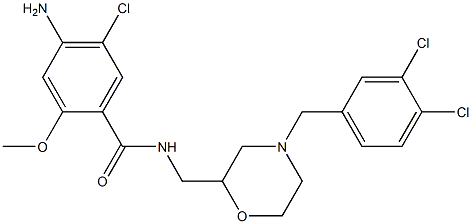 4-Amino-5-chloro-2-methoxy-N-[[4-(3,4-dichlorobenzyl)-2-morpholinyl]methyl]benzamide Struktur