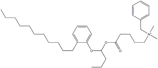 N,N-Dimethyl-N-benzyl-N-[4-[[1-(2-undecylphenyloxy)butyl]oxycarbonyl]butyl]aminium Struktur