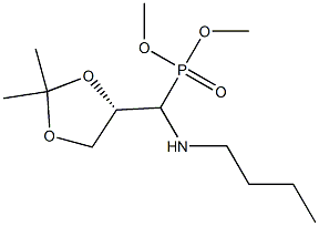 [(S)-(2,2-Dimethyl-1,3-dioxolan-4-yl)(butylamino)methyl]phosphonic acid dimethyl ester Struktur