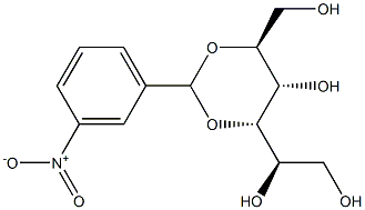 3-O,5-O-(3-Nitrobenzylidene)-L-glucitol Struktur