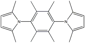 1,4-Bis(2,5-dimethyl-1H-pyrrol-1-yl)-2,3,5,6-tetramethylbenzene Struktur