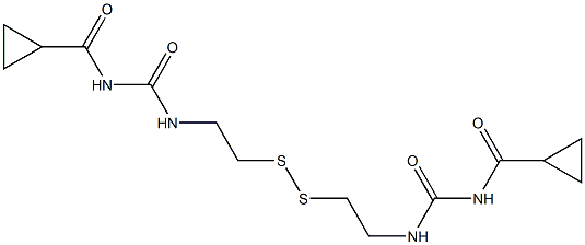 1,1'-[Dithiobis(2,1-ethanediyl)]bis(3-(cyclopropylcarbonyl)urea) Struktur