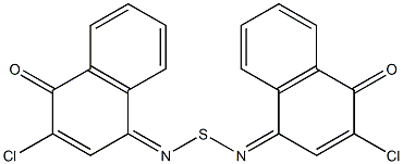 Bis[[(1-oxo-2-chloro-1,4-dihydronaphthalen)-4-ylidene]amino] sulfide Struktur