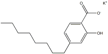 4-Octyl-2-hydroxybenzoic acid potassium salt Struktur