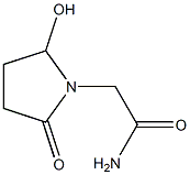 5-Hydroxy-2-oxo-1-pyrrolidineacetamide Struktur