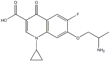 7-[2-Aminopropoxy]-1-cyclopropyl-6-fluoro-1,4-dihydro-4-oxoquinoline-3-carboxylic acid Struktur