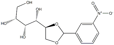 1-O,2-O-(3-Nitrobenzylidene)-D-glucitol Struktur