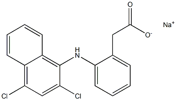 o-(2,4-Dichloro-1-naphtylamino)phenylacetic acid sodium salt Struktur