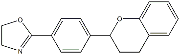 2-[4-[(4,5-Dihydrooxazol)-2-yl]phenyl]-3,4-dihydro-2H-1-benzopyran Struktur