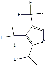 2-(1-Bromoethyl)-3,4-bis(trifluoromethyl)furan Struktur