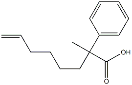 2-Methyl-2-phenyl-7-octenoic acid Struktur