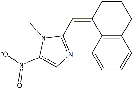 1-Methyl-2-[(tetralin-1-ylidene)methyl]-5-nitro-1H-imidazole Struktur