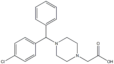 4-[Phenyl(4-chlorophenyl)methyl]piperazine-1-acetic acid Struktur