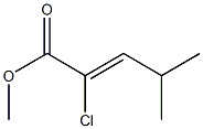 (Z)-2-Chloro-4-methyl-2-pentenoic acid methyl ester Struktur