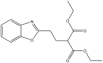 [2-(Benzoxazol-2-yl)ethyl]malonic acid diethyl ester Struktur