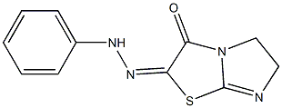 5,6-Dihydro-2-(2-phenylhydrazono)imidazo[2,1-b]thiazole-3(2H)-one Struktur