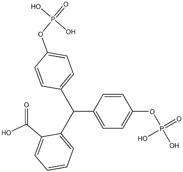 2-[Bis[4-(phosphonooxy)phenyl]methyl]benzoic acid Struktur