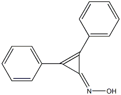 1,2-Diphenyl-3-(hydroxyimino)-1-cyclopropene Struktur