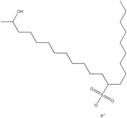 21-Hydroxydocosane-10-sulfonic acid potassium salt Struktur