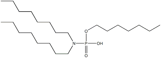 N,N-Dioctylamidophosphoric acid hydrogen heptyl ester Struktur