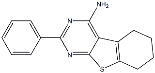 4-Amino-5,6,7,8-tetrahydro-2-phenyl[1]benzothieno[2,3-d]pyrimidine Struktur