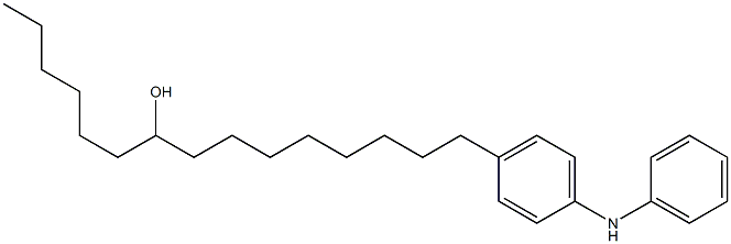 4-(9-Hydroxypentadecyl)phenylphenylamine Struktur