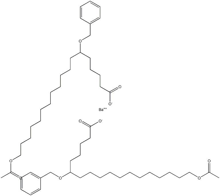 Bis(6-benzyloxy-18-acetyloxystearic acid)barium salt Struktur