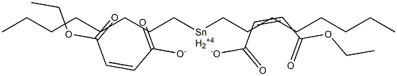 Bis[(Z)-3-(ethoxycarbonyl)acrylic acid]dioctyltin(IV) salt Struktur