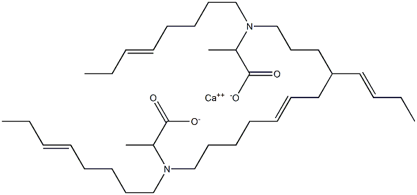 Bis[2-[di(5-octenyl)amino]propanoic acid]calcium salt Struktur