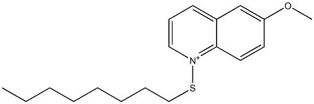 1-Octylthio-6-methoxyquinolinium Struktur