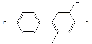 6-Methyl-1,1'-biphenyl-3,4,4'-triol Struktur