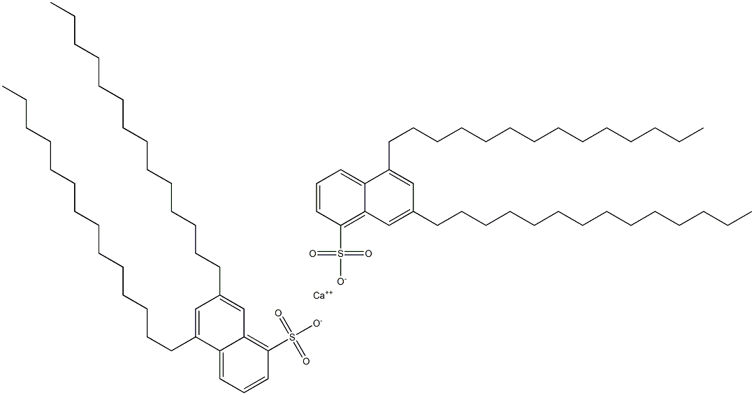 Bis(5,7-ditetradecyl-1-naphthalenesulfonic acid)calcium salt Struktur