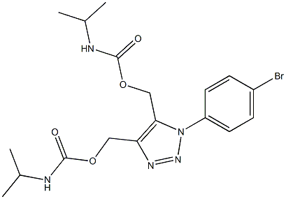 1-(4-Bromophenyl)-1H-1,2,3-triazole-4,5-dimethanol bis(N-isopropylcarbamate) Struktur