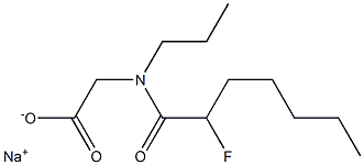 N-(2-Fluoroheptanoyl)-N-propylglycine sodium salt Struktur