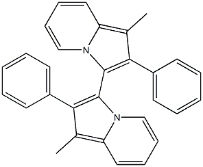 1,1'-Dimethyl-2,2'-diphenyl-3,3'-biindolizine Struktur