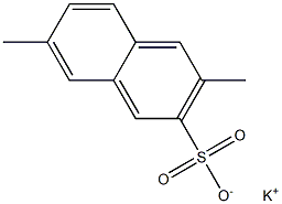 3,7-Dimethyl-2-naphthalenesulfonic acid potassium salt Struktur