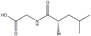 (-)-N-[(S)-2-Bromo-4-methylvaleryl]glycine Struktur