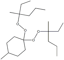 4-Methyl-1,1-bis(1-ethyl-1-methylbutylperoxy)cyclohexane Struktur