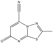 2-Methyl-7-oxo-7H-1,3,4-thiadiazolo[3,2-a]pyrimidine-5-carbonitrile Struktur