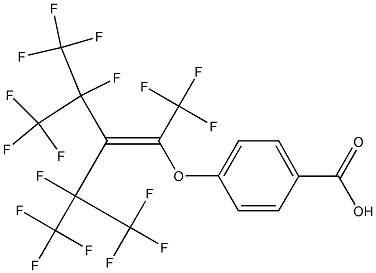 4-[1,3-Bis(trifluoromethyl)-2-[1-(trifluoromethyl)-1,2,2,2-tetrafluoroethyl]-3,4,4,4-tetrafluoro-1-butenyloxy]benzoic acid Struktur