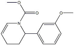 2-(3-Methoxyphenyl)-1,2,3,4-tetrahydropyridine-1-carboxylic acid methyl ester Struktur