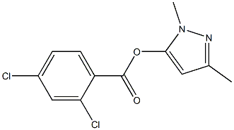 1,3-Dimethyl-1H-pyrazol-5-yl 2,4-dichlorobenzoate Struktur