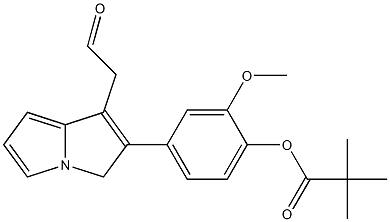 2-[3-Methoxy-4-(pivaloyloxy)phenyl]-1-pyrrolizinoethanone Struktur